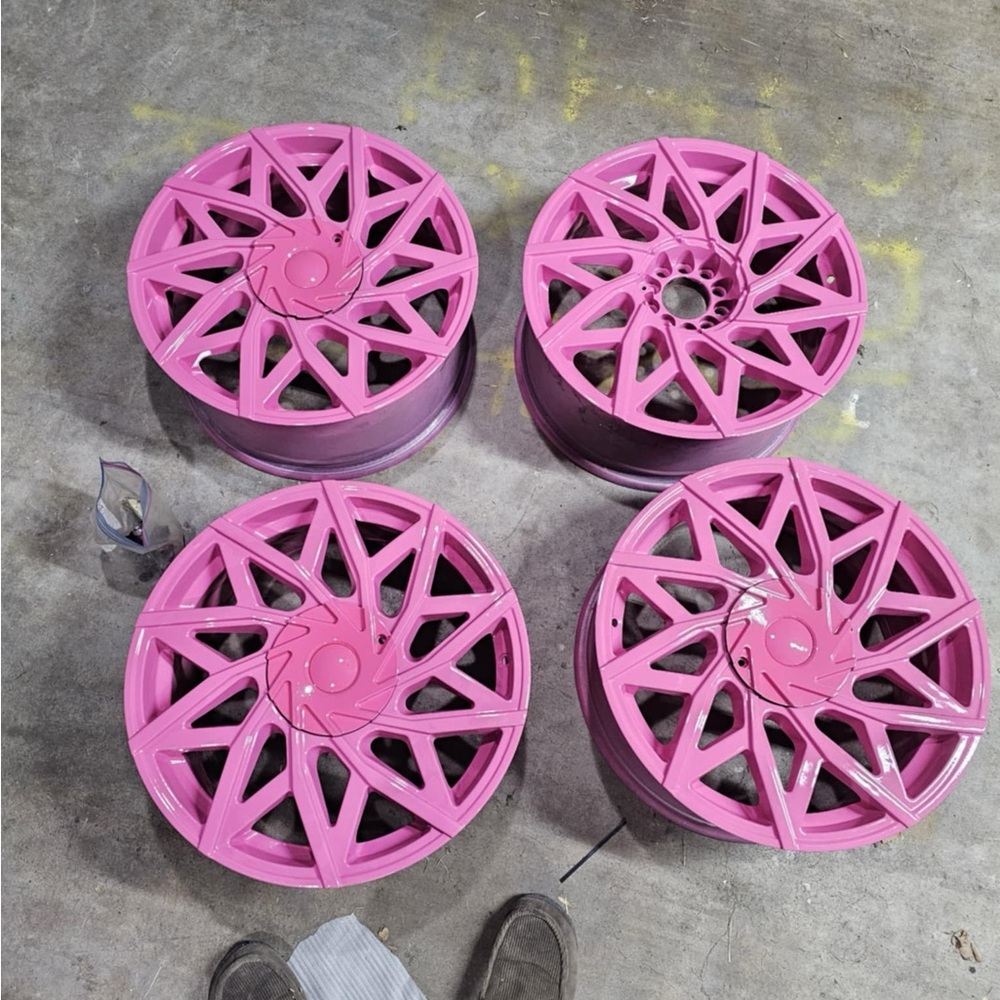 Pink Alloy Wheel Set